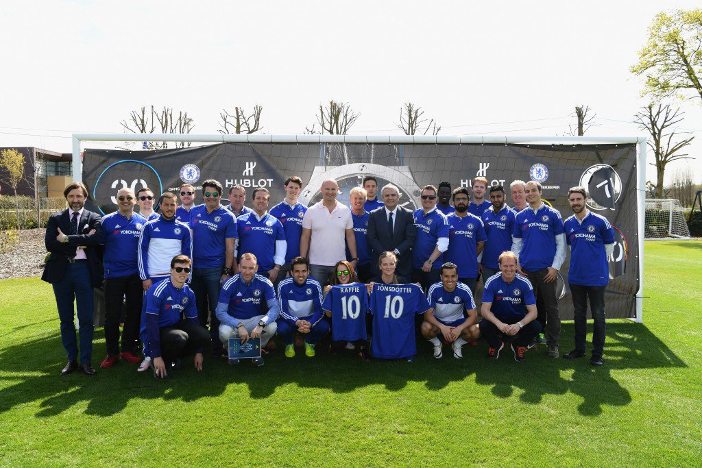 Chelsea's during the Hublot CFC Watch Launch at the Cobham Training Ground on 13th April 2016 in Cobham, England.