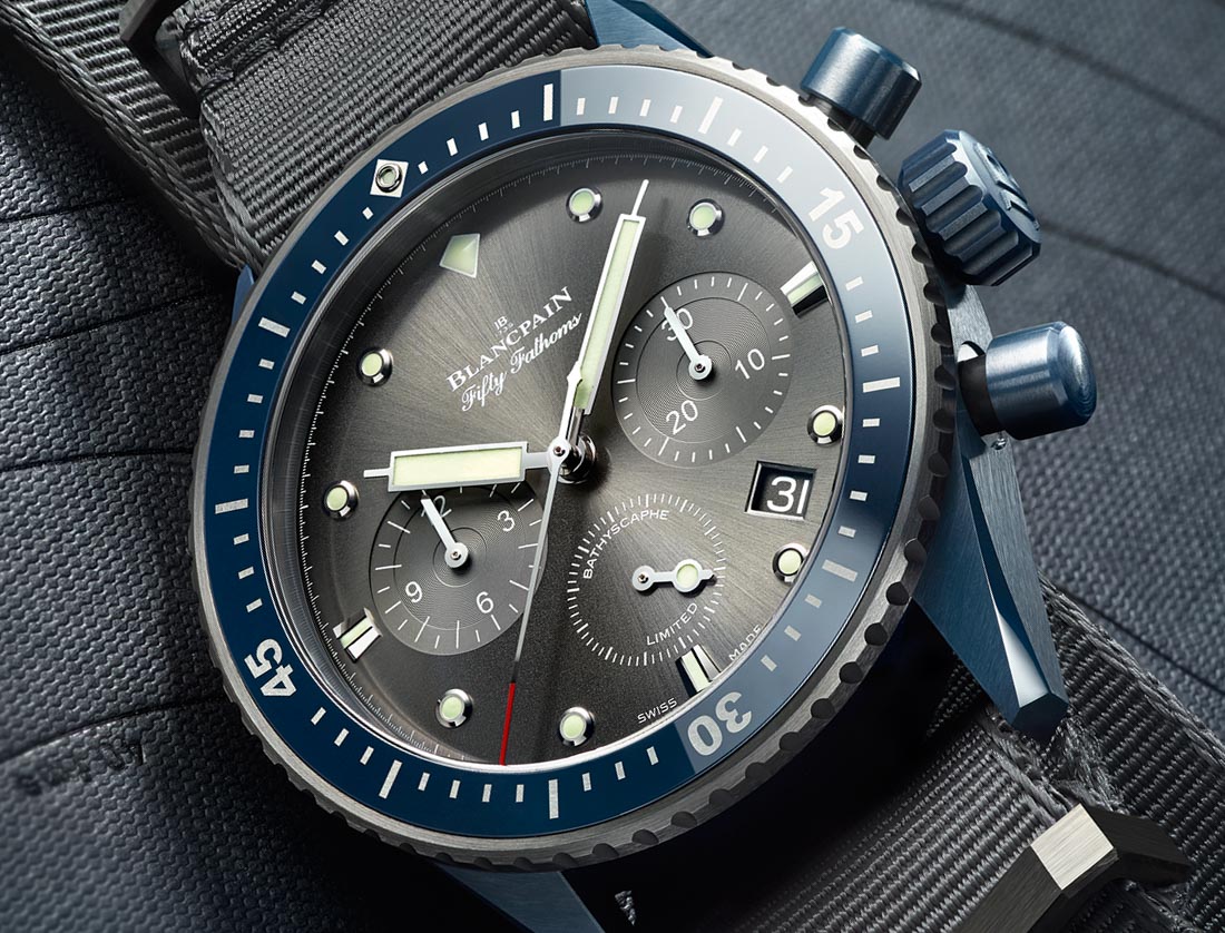 Blancpain Fifty Fathoms Bathyscaphe Flyback Chronograph Ocean Commitment II Watch Now In Blue Ceramic Case Watch Releases 