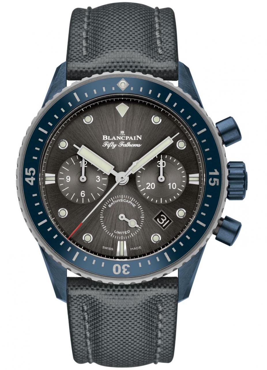 Blancpain Fifty Fathoms Bathyscaphe Flyback Chronograph Ocean Commitment II Watch Now In Blue Ceramic Case Watch Releases 