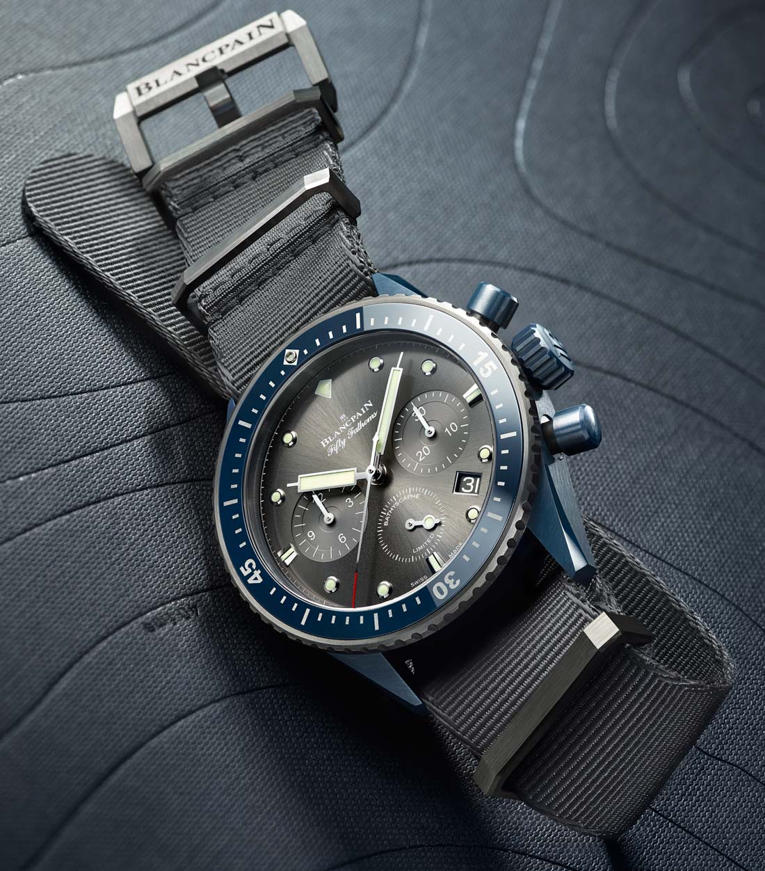 Blancpain Fifty Fathoms Bathyscaphe Flyback Chronograph Ocean Commitment II Watch Now In Blue Ceramic Case Watch Releases 