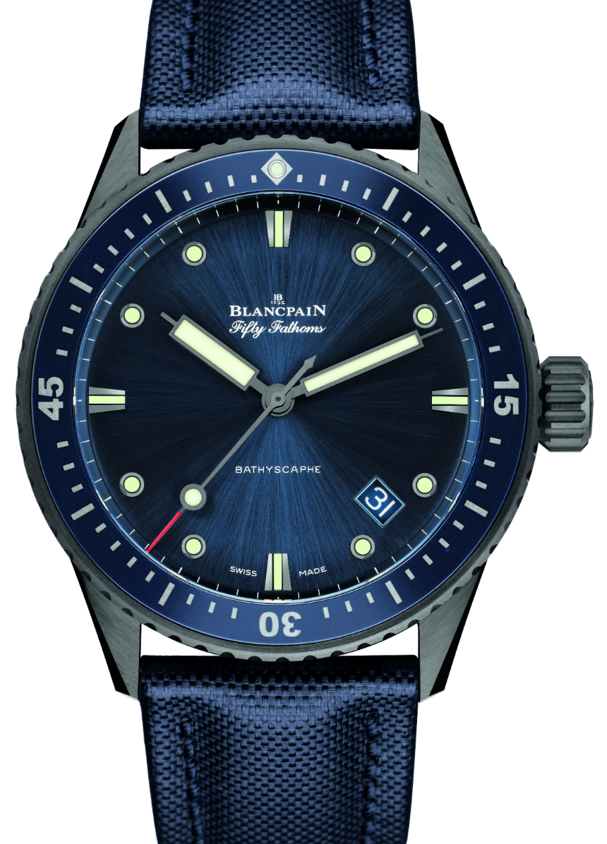 Blancpain Fifty Fathoms Bathyscaphe Watch In Gray Plasma Ceramic Watch Releases 